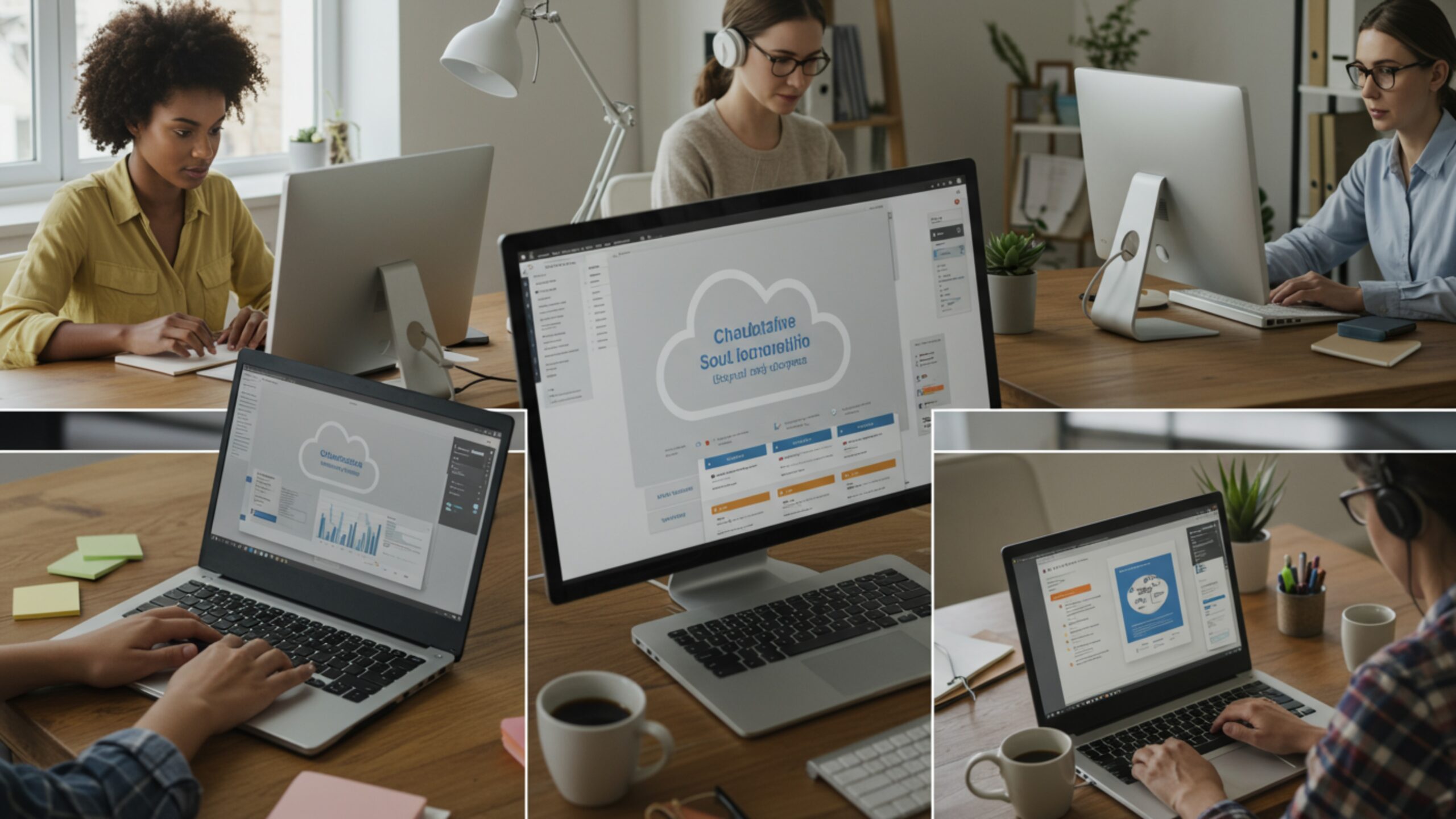 Download Remote Team Collaborating via Cloud Workspace – 100 AI-Generated 4K JPGs (Royalty-Free)