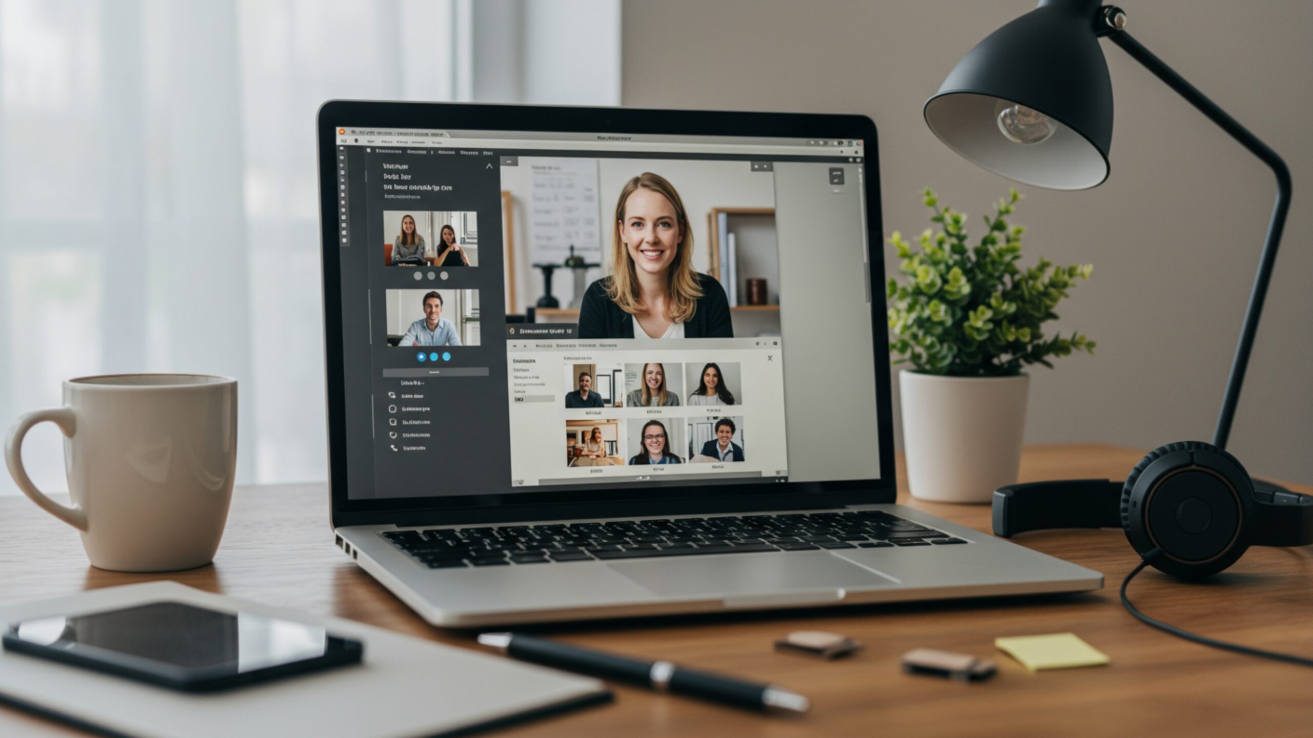 Download Laptop with Zoom or Video Call Interface – 100 Cinematic 4K JPGs (Royalty-Free)