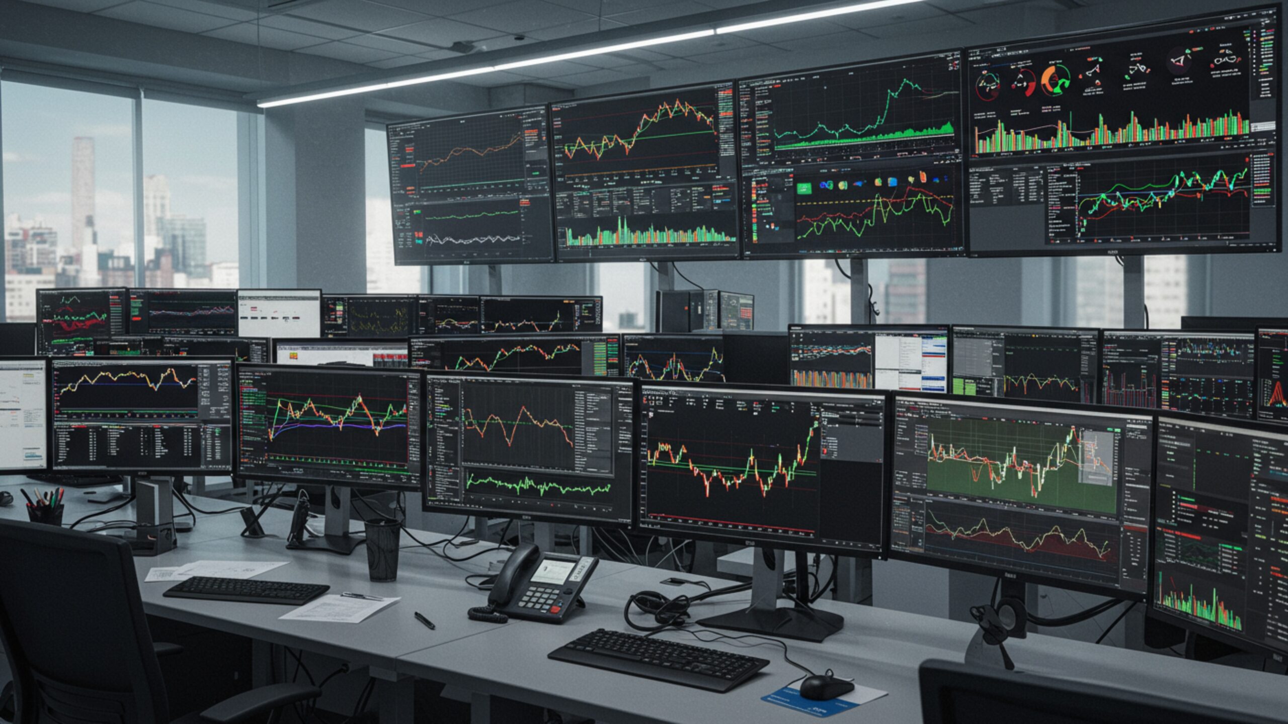 Download Fintech Workspace Pack – 100 AI-Generated 4K JPGs (Royalty-Free)