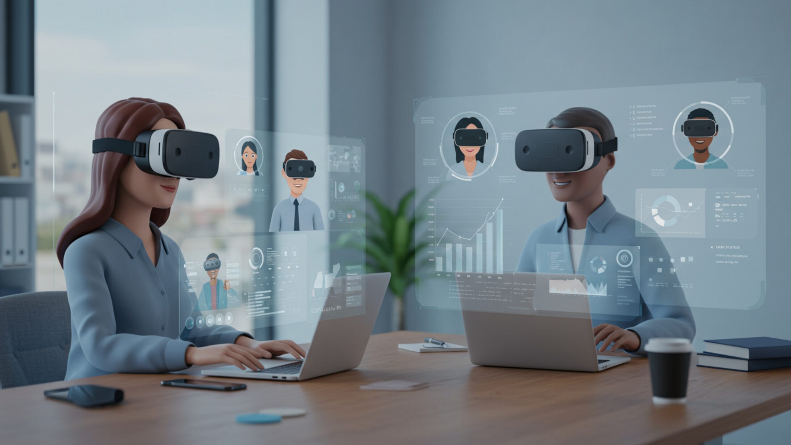 Download Remote VR Team Meeting with Cloud Collaboration Tools – 100 AI-Generated 4K JPGs (Royalty-Free)