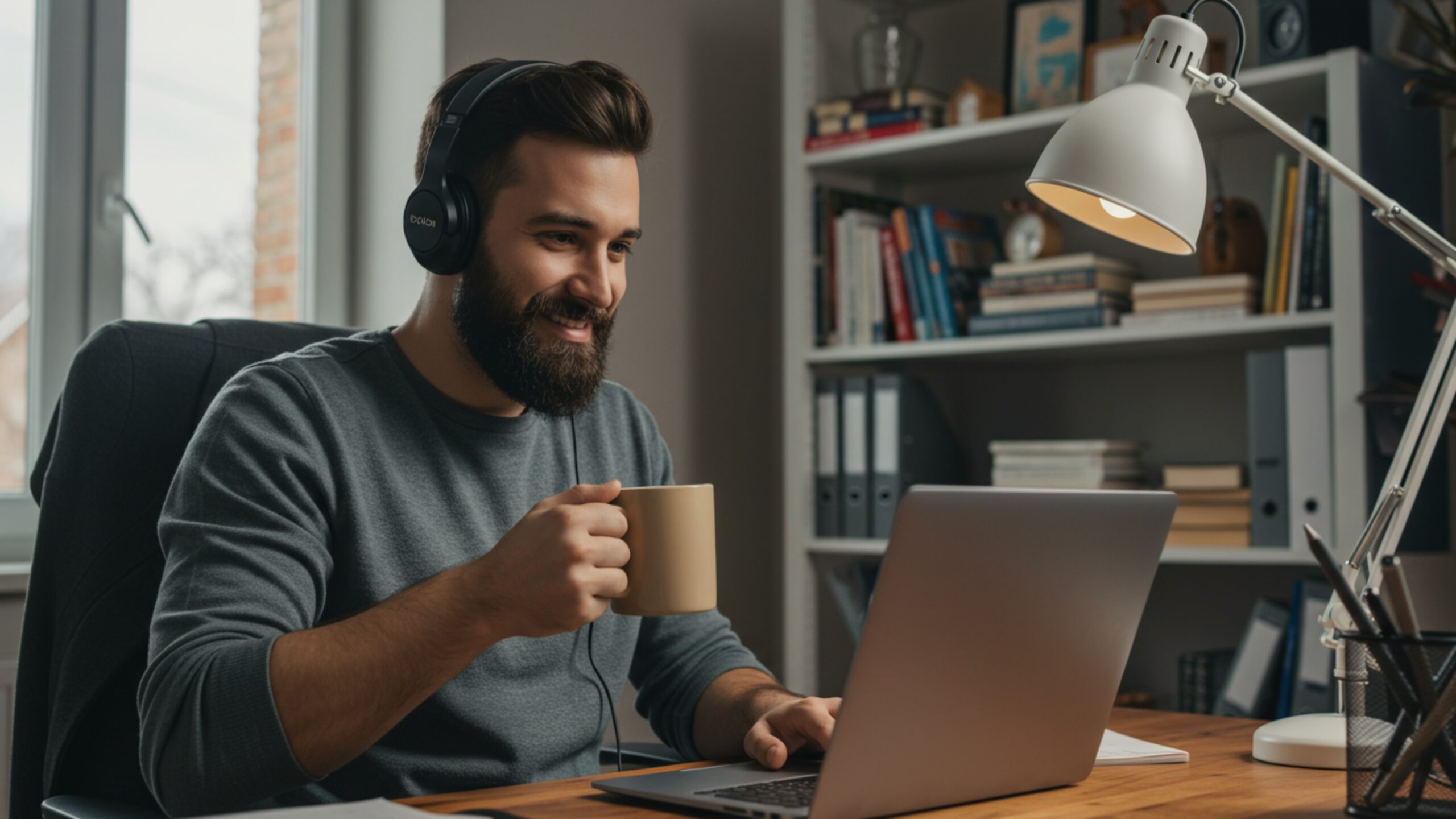 Download Man Working from Home Office 4K Images – 100 Cinematic Renders (Royalty-Free)