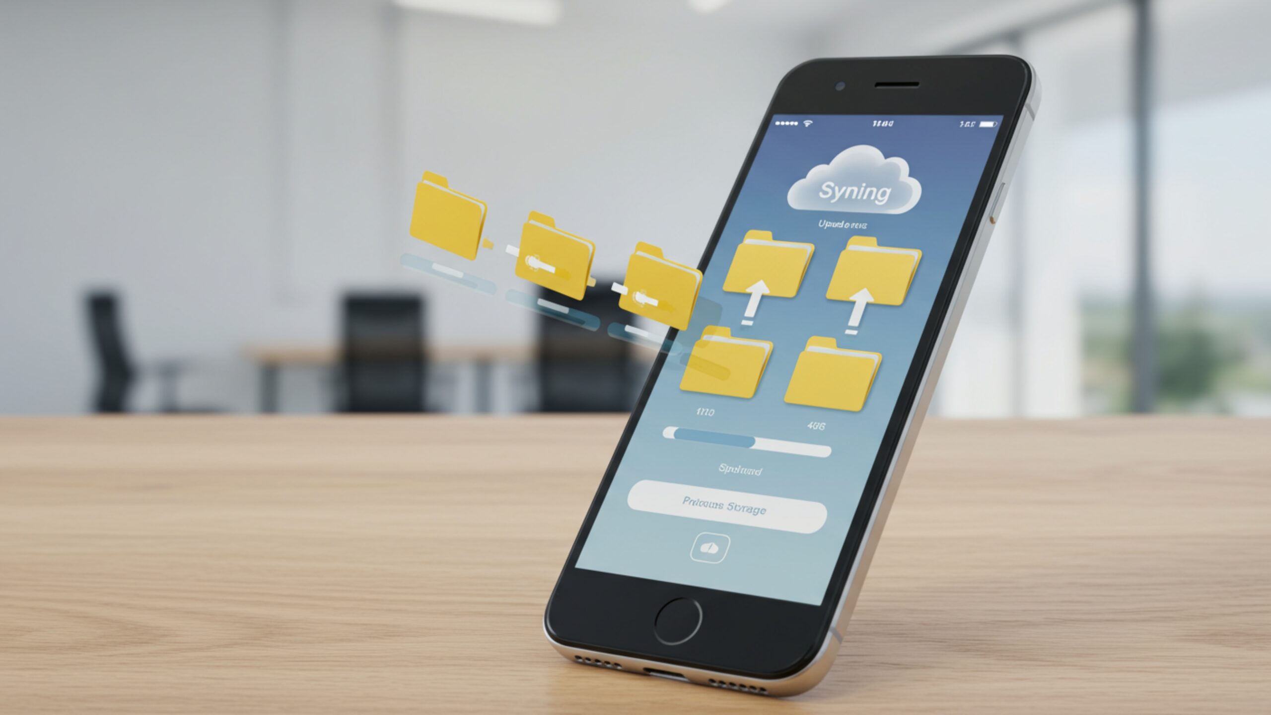 Download Mobile Cloud Sync in Action – 100 AI-Generated 4K JPGs (Royalty-Free)
