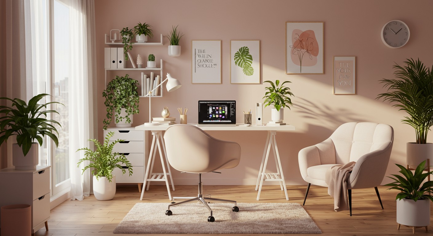Download WFH Workspace for Females Images – 100 Cinematic JPGs (Royalty-Free)