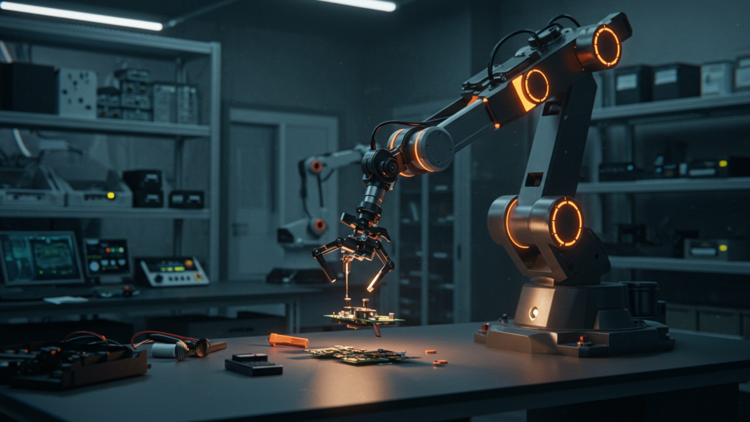 Download AI Robotic Arm in Tech Lab 4K Images – 100 Cinematic 4K JPGs (Royalty-Free)